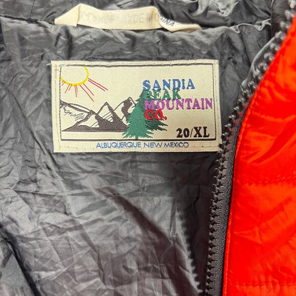 Sandia Peak Mountain Co Puffer Jacket Orange 20/XL Youth Quilted Insulated - Picture 8 of 9